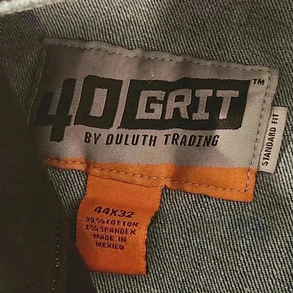 40 Grit by Duluth Trading‎ Co Men's Size 44x32 Standard Fit Carpenter Jeans - Picture 10 of 15